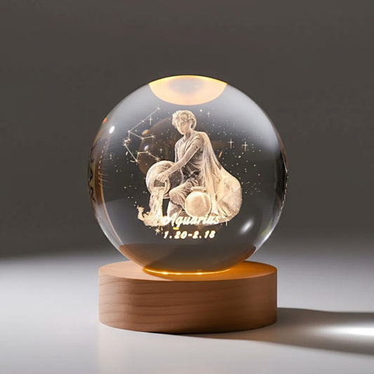 Zodiara Sphere LED Crystal Ball with Zodiac Sign Display