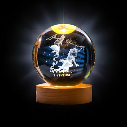 Zodiara Sphere LED Crystal Ball with Zodiac Sign Display